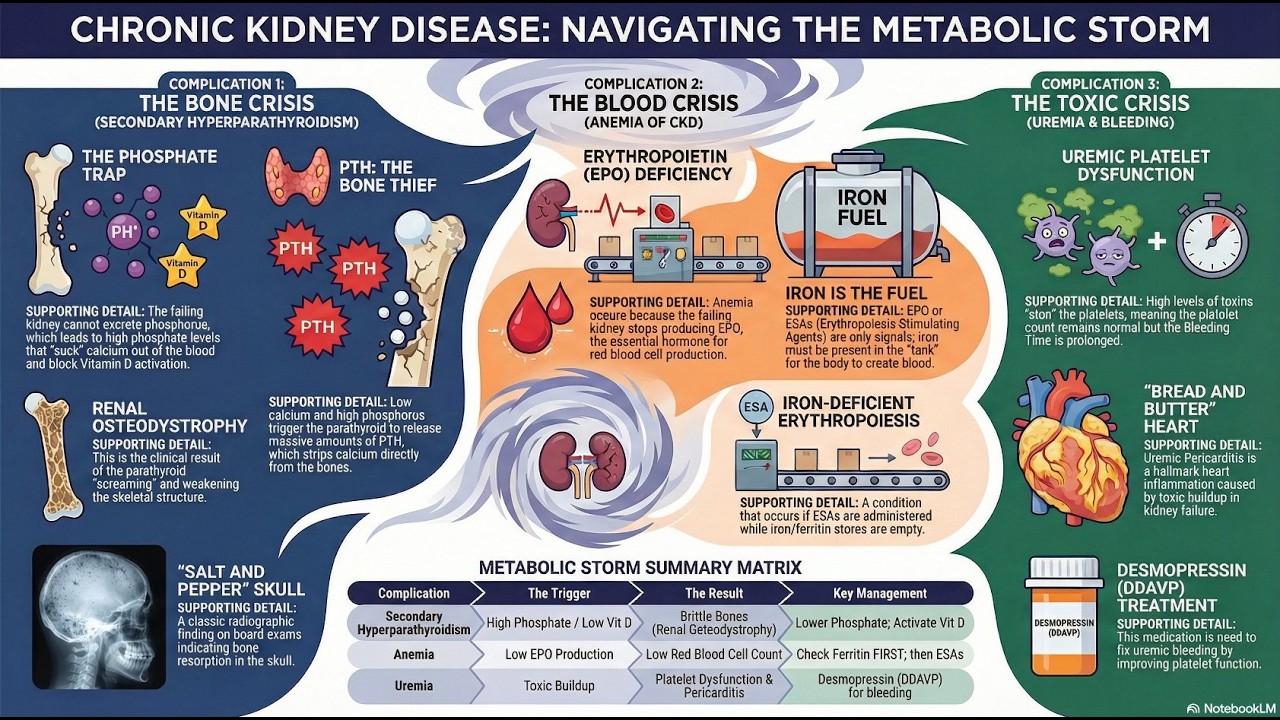 CKD Complications for USMLE (Step 2) | Bone & Blood Mastery 📜