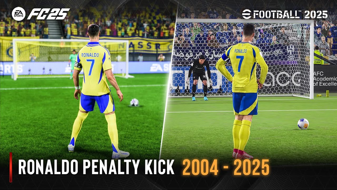 Ronaldo Penalty Kick | FIFA vs PES | 2004 - 2025 |