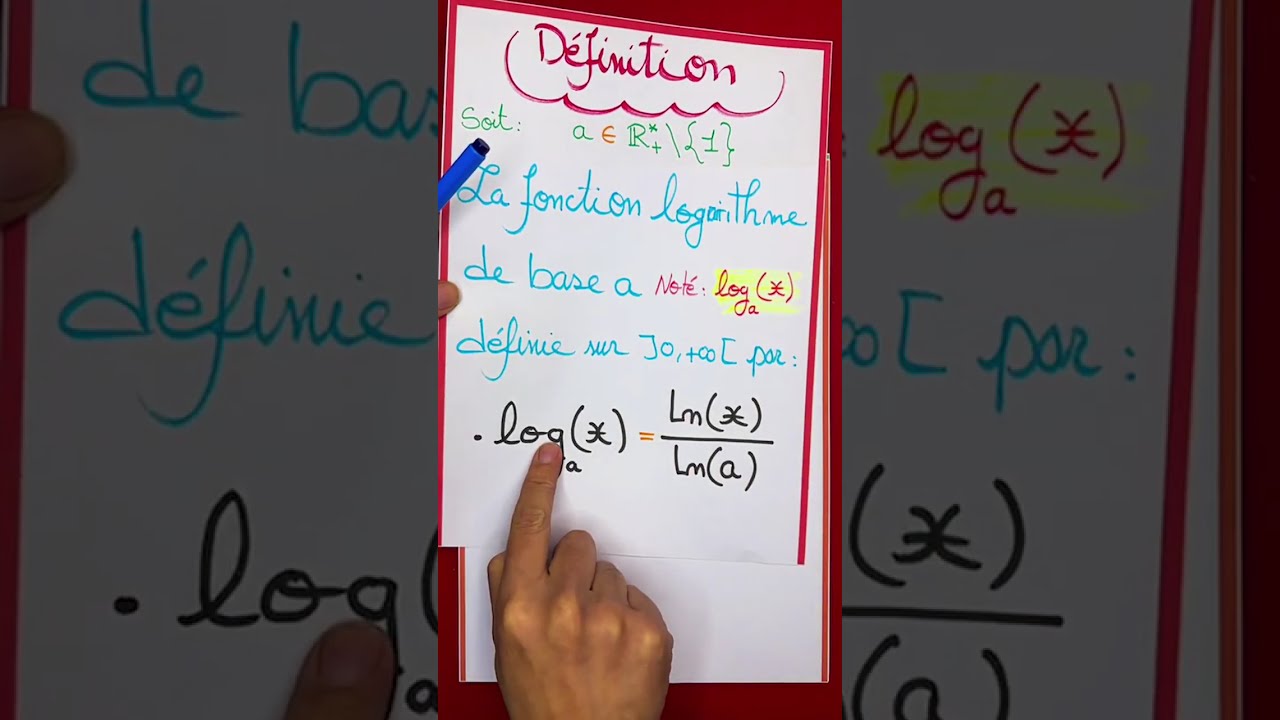 لايف 48 : الدوال اللوغاريتمية للأساس Fonction logarithme de base a