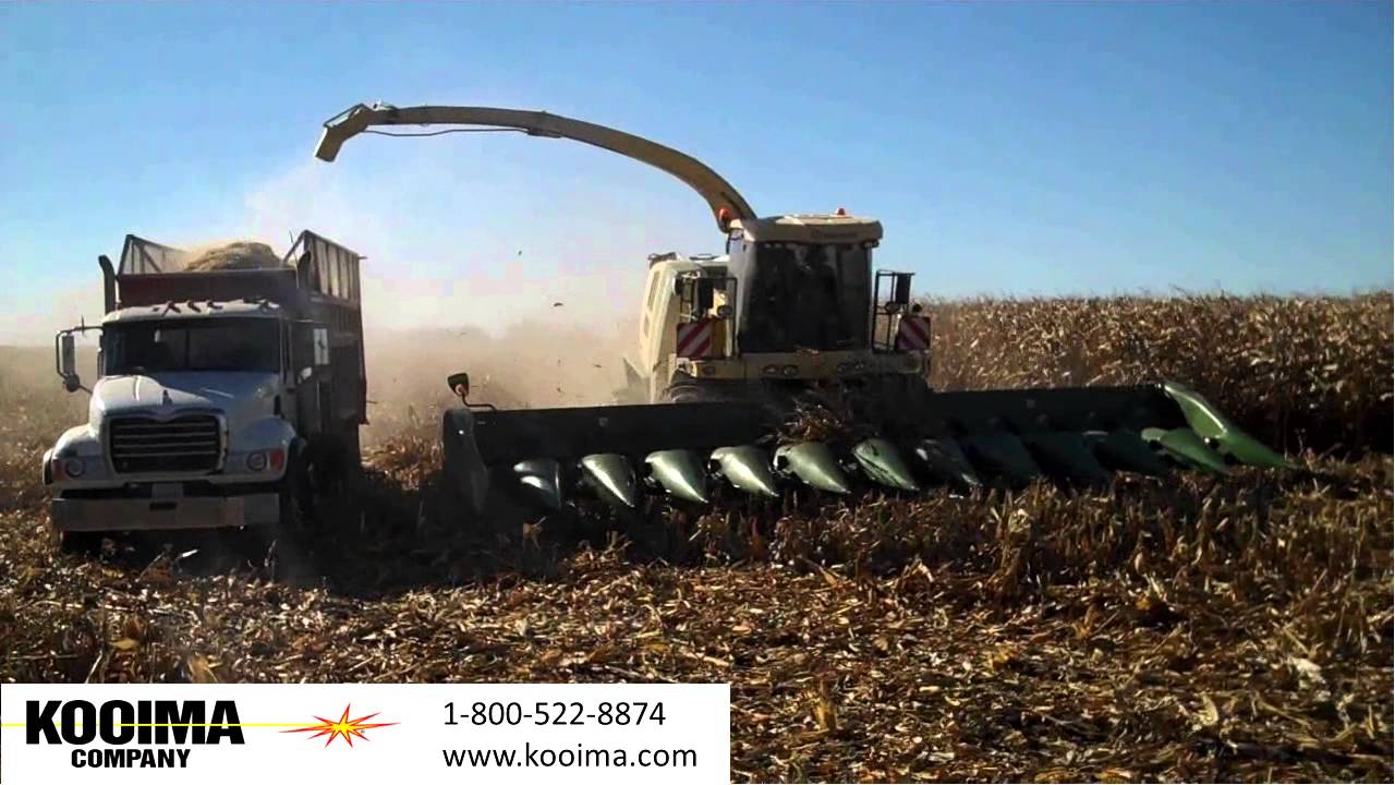 Grinding Earlage with Kooima&reg; Ag header adapter and Krone SPFH