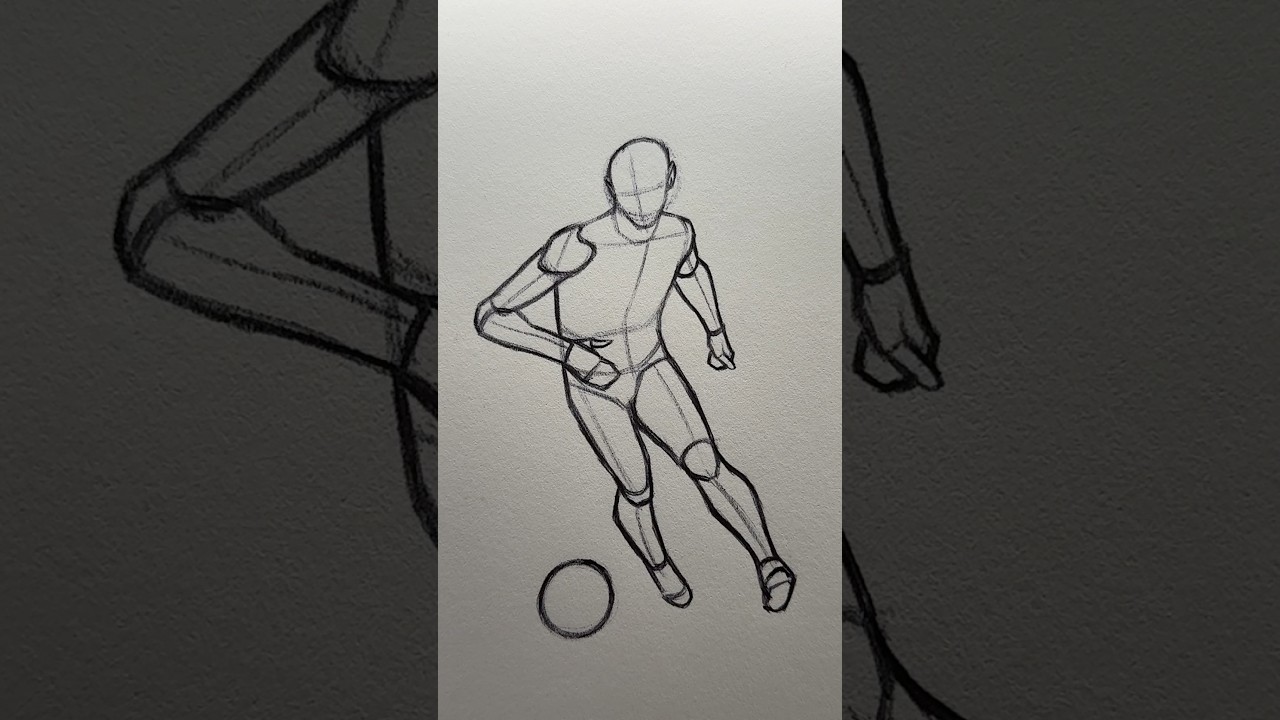 How to Draw a Football Player Pose ⭐️Tutorial⭐️ #howtodraw #football #footballplayer #draw #drawing