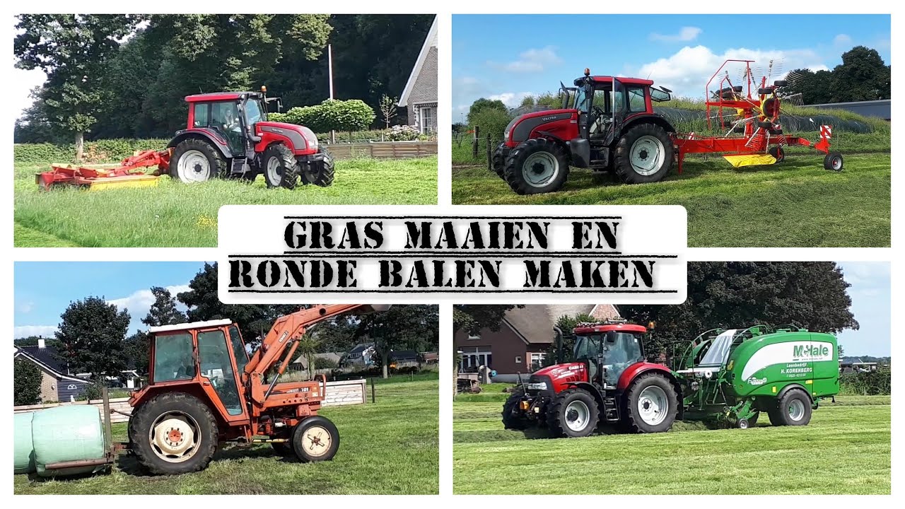 GRAS MAAIEN en RONDE BALEN maken | Boer Gerrit vlogt