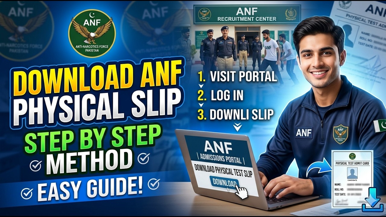 How to Download ANF Physical Test Slip 2026 | ANF Physical Roll No Slip Download Method