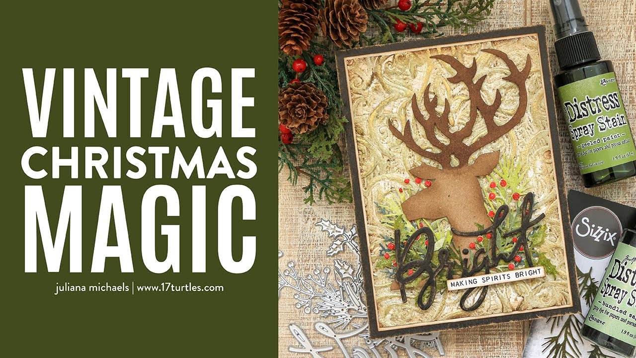 Tim Holtz Christmas Vault Release | Festive Vintage Card Tutorial + Easy Substitutions