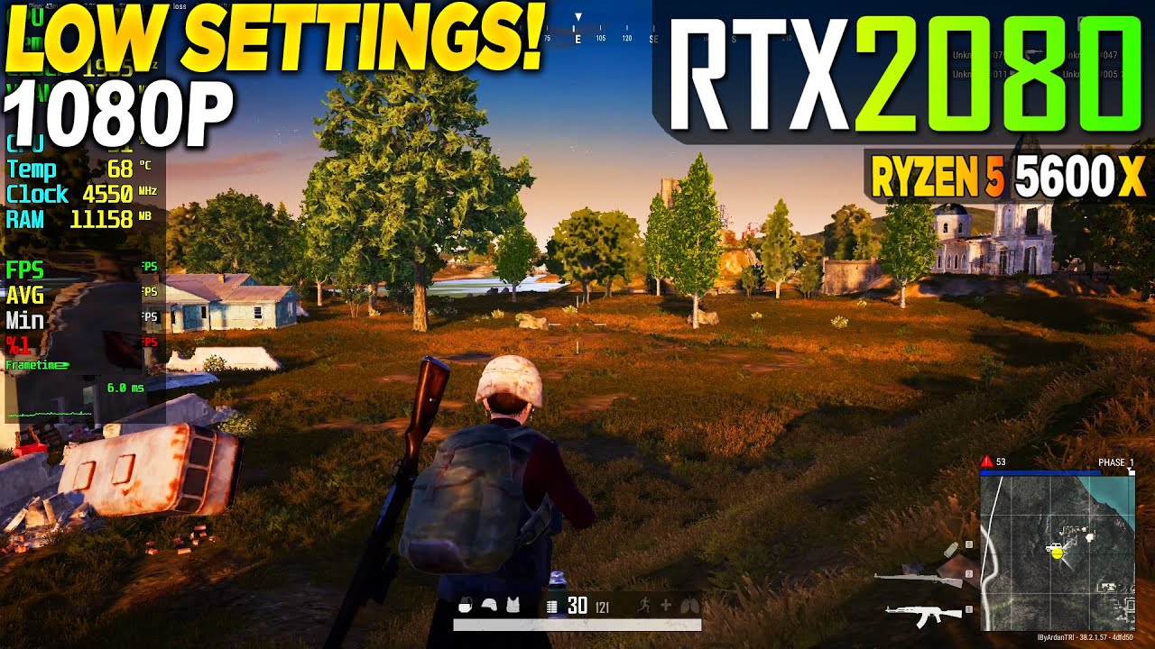 PUBG RTX 2080 + Ryzen 5 5600x - 1080p Very Low,