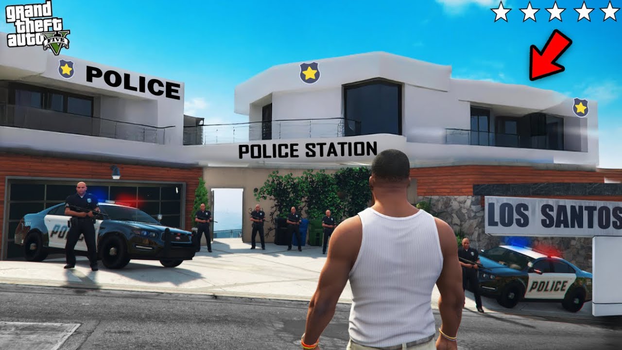 GTA 5 : Franklin's House Change Into Police Station In Gta 5 ! (GTA 5 mods)