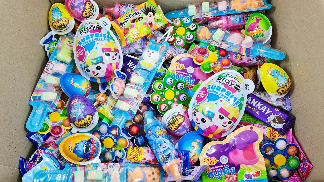 Satisfying Unpacking A Lot's Of Cute Fun Lollipop, Ice Cream Lollipop and Different Flavors Candy
