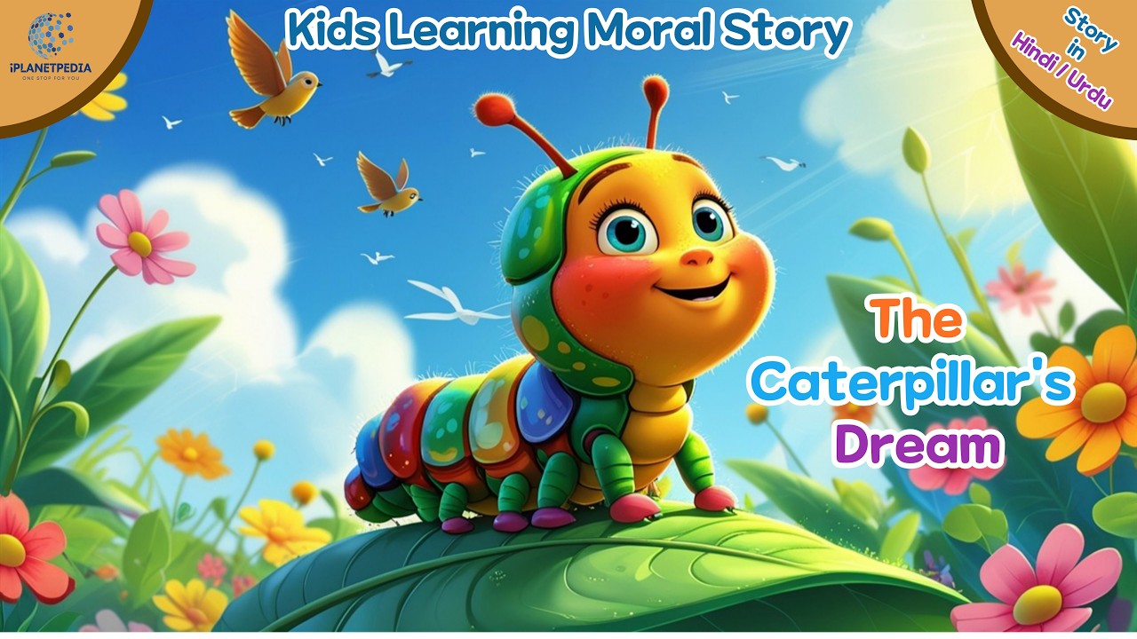 The Caterpillar’s Dream in Hindi / Urdu  | Dream to Fly | Inspiring Kids Story | iPlanetPedia #kids