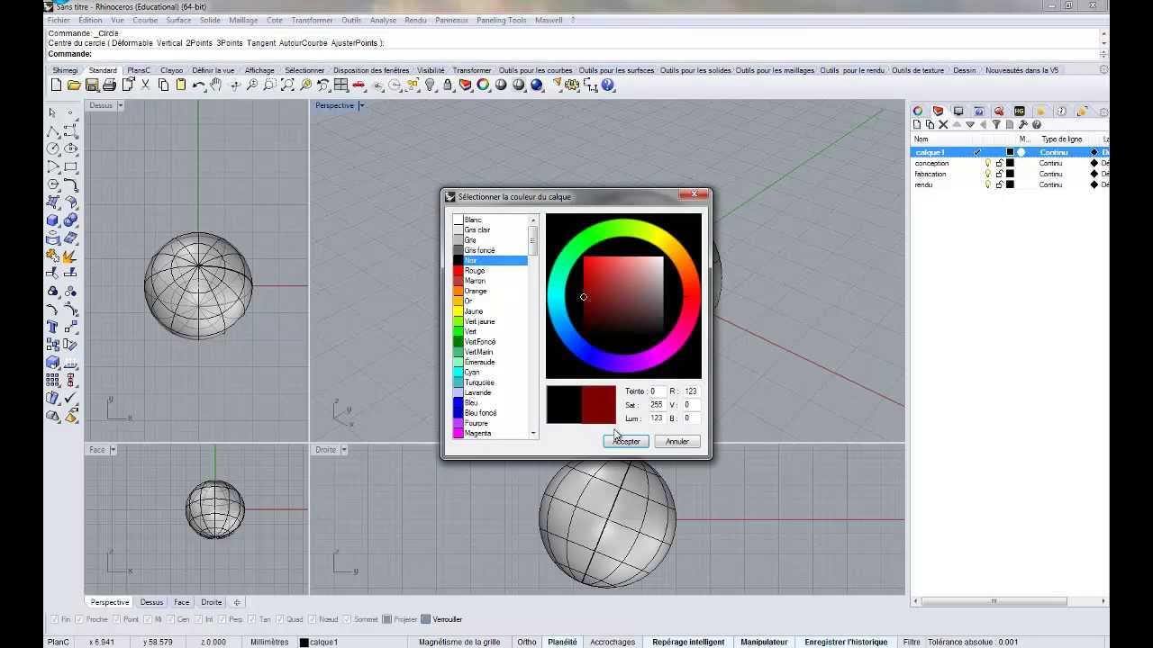Rhino5 Premiers Pas partie 1 : l'interface