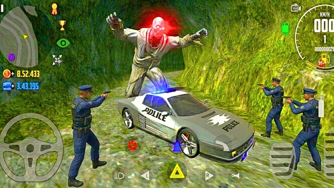 GIANT ZOMBIE VS POLICE! 😱 CAN THEY SURVIVE ? || CAR SIMULATOR 2 GAMEPLAY 