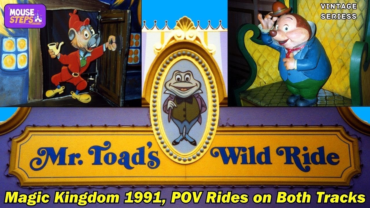 Mr. Toad's Wild Ride at Walt Disney World 1991 - POV Rides on Both Tracks, Vintage Fantasyland