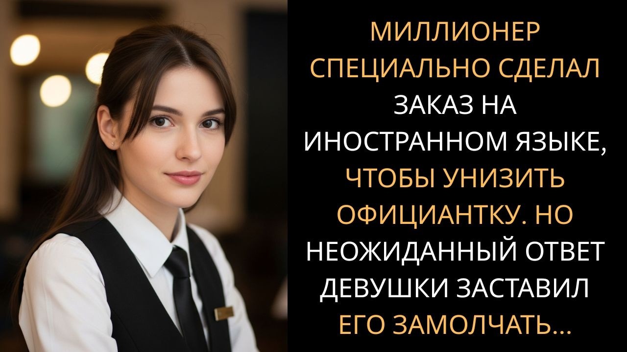 Миллионер на иностранном языке приказал унизить официантку. Но ответ официантки...