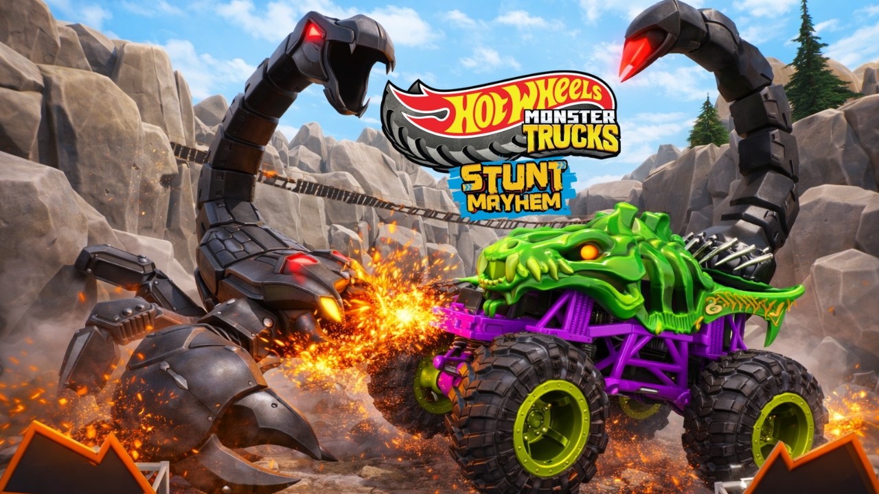 Hot Wheels Monster Truck Stunt Mayhem: Unlimited Destruction By Monster Trucks