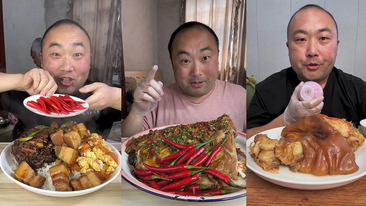 Mukbang #85 :Eat pig brain belly pork, Fried skewers 😋🤤.#belly #yummy #mukbang #eating   