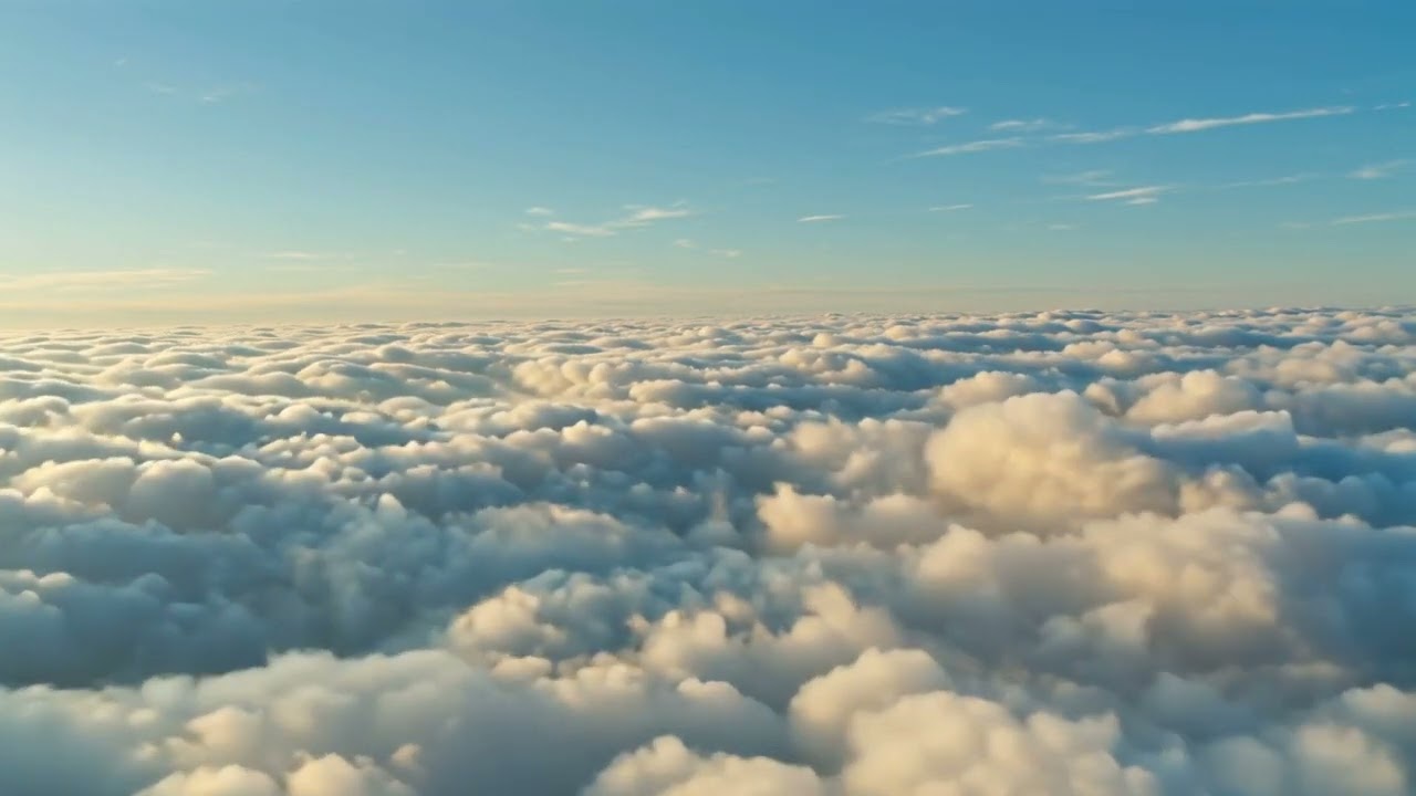Above the Clouds 🌤️ | Bright Anime Sky Loop Wallpaper 4K |  