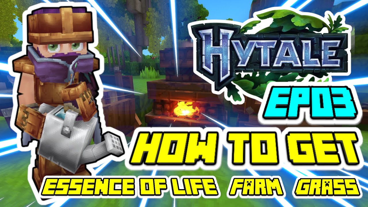 Эпизод 03 - Hytale: Как получить Сущность жизни! Зона 1: Ферма, Трава, Экскременты!