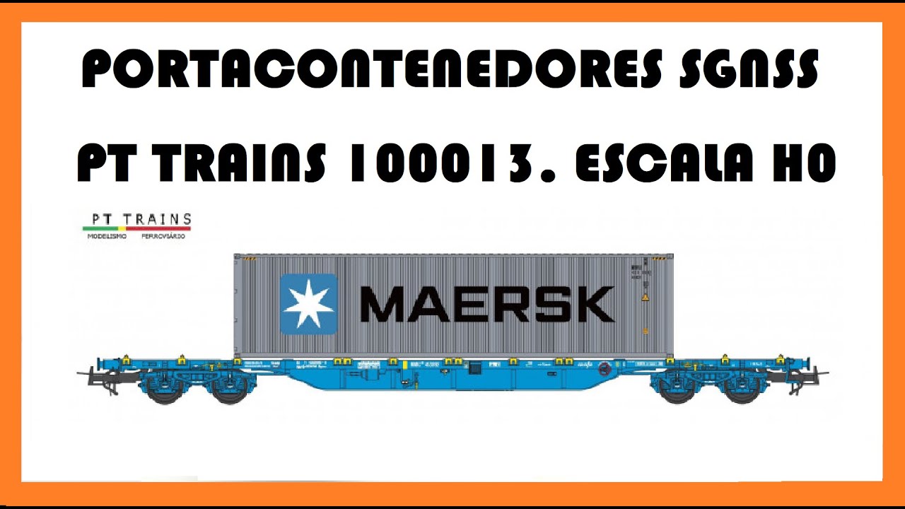 Vag&oacute;n Portacontenedores: Renfe Sgnss &eacute;poca VI de Renfe. PT Trains con El Taller del Modelista