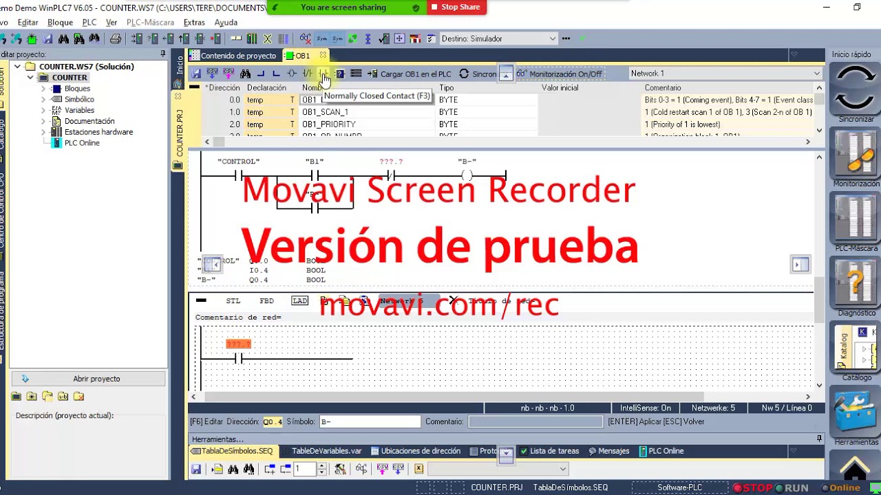 CONTADOR CON WINPLC7