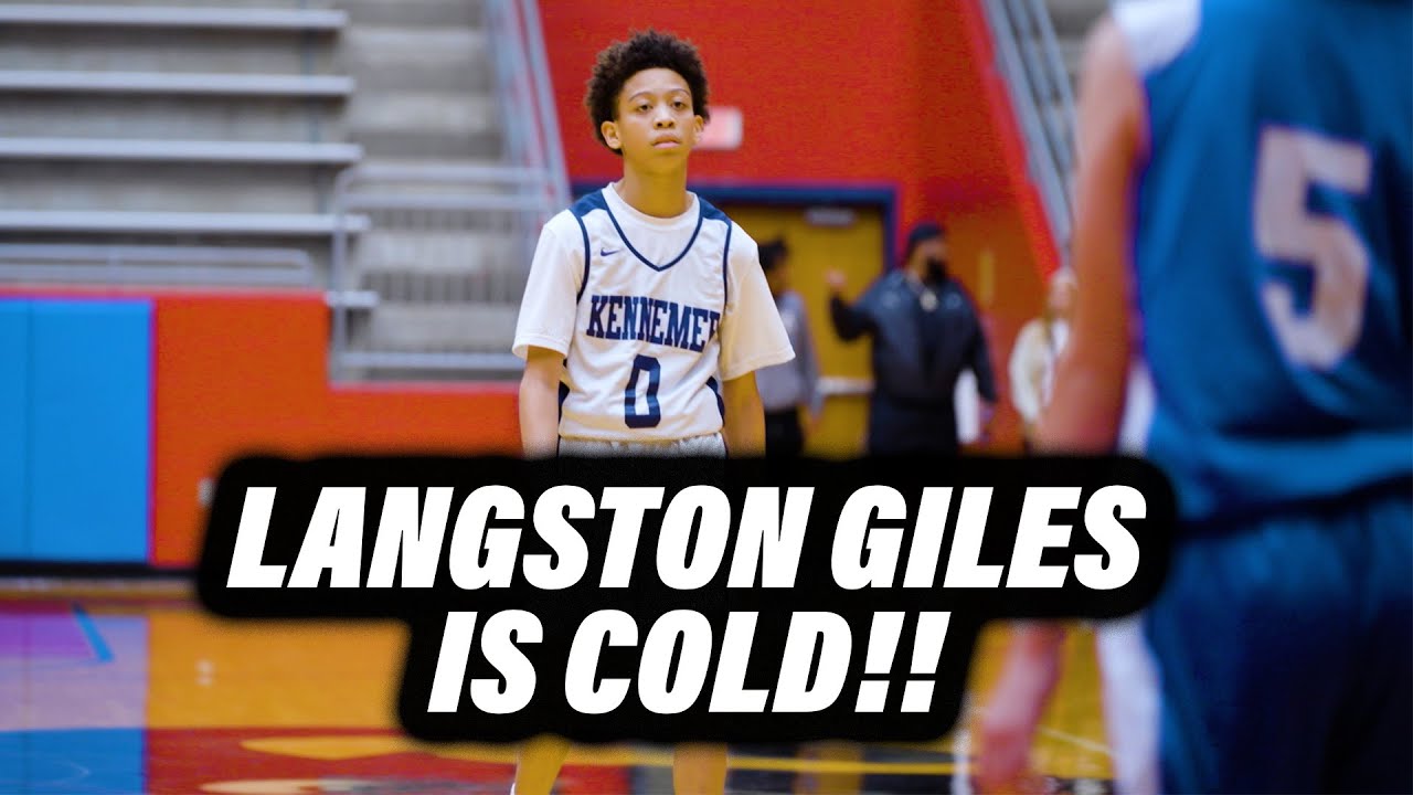 Baby Iverson 7th Grader Langston Giles is Super Skilled Kennemer Middle School vs Reed