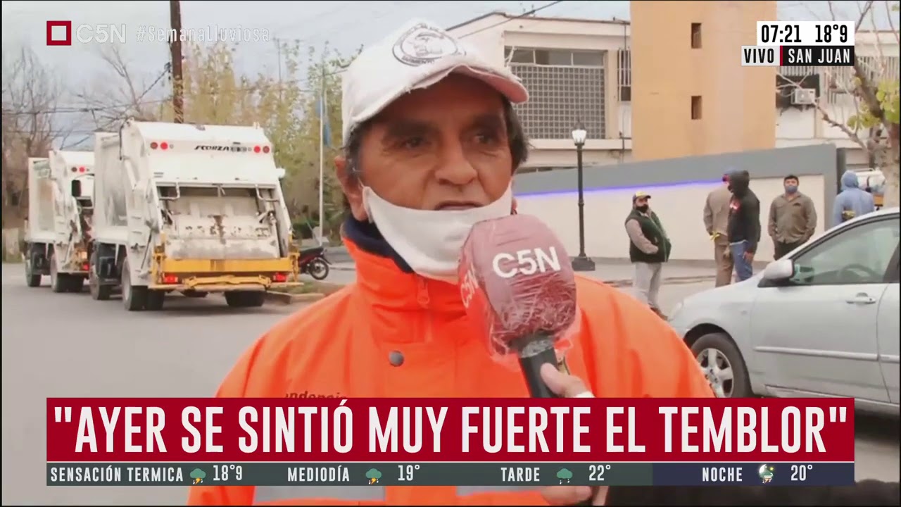 El domingo a la noche hubo un fuerte sismo de 5 grados en San Juan