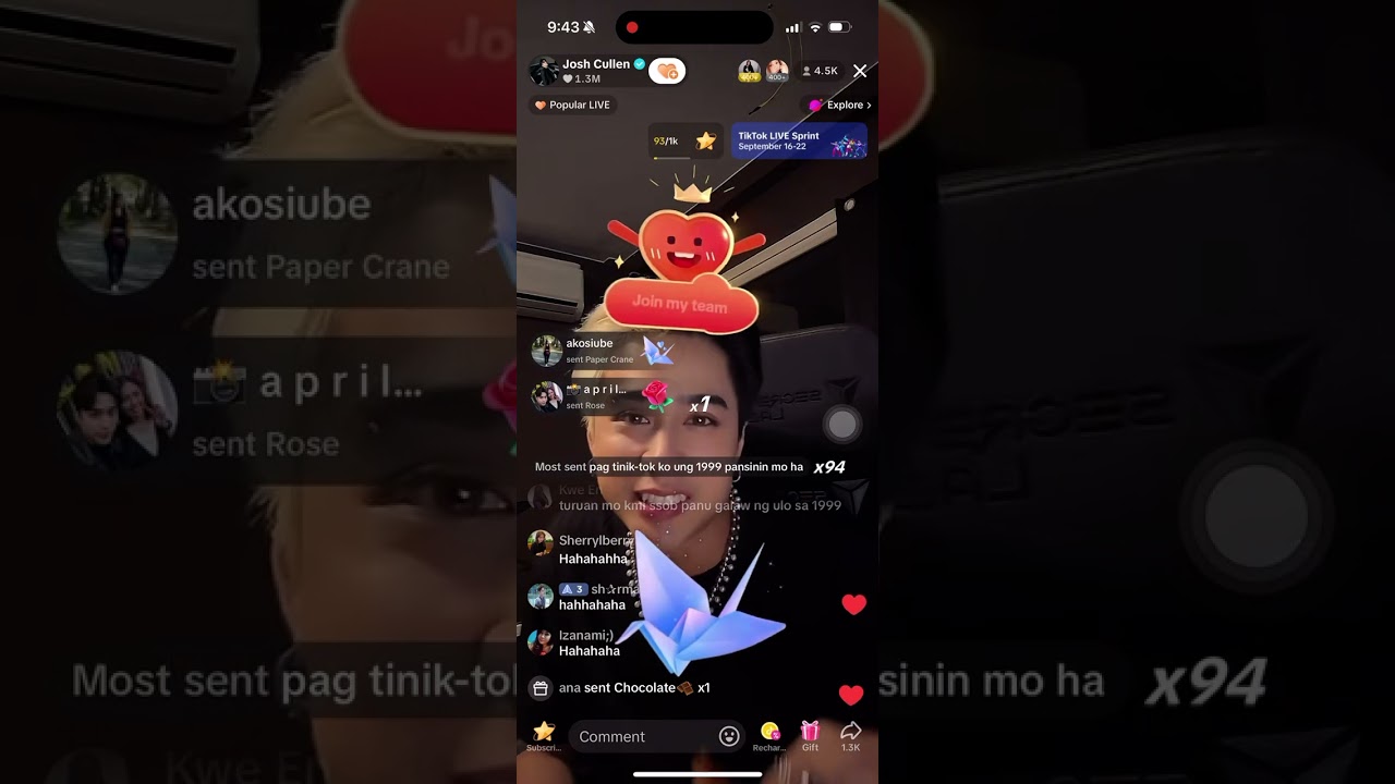 SB19 Josh TikTok Live September 18, 2024