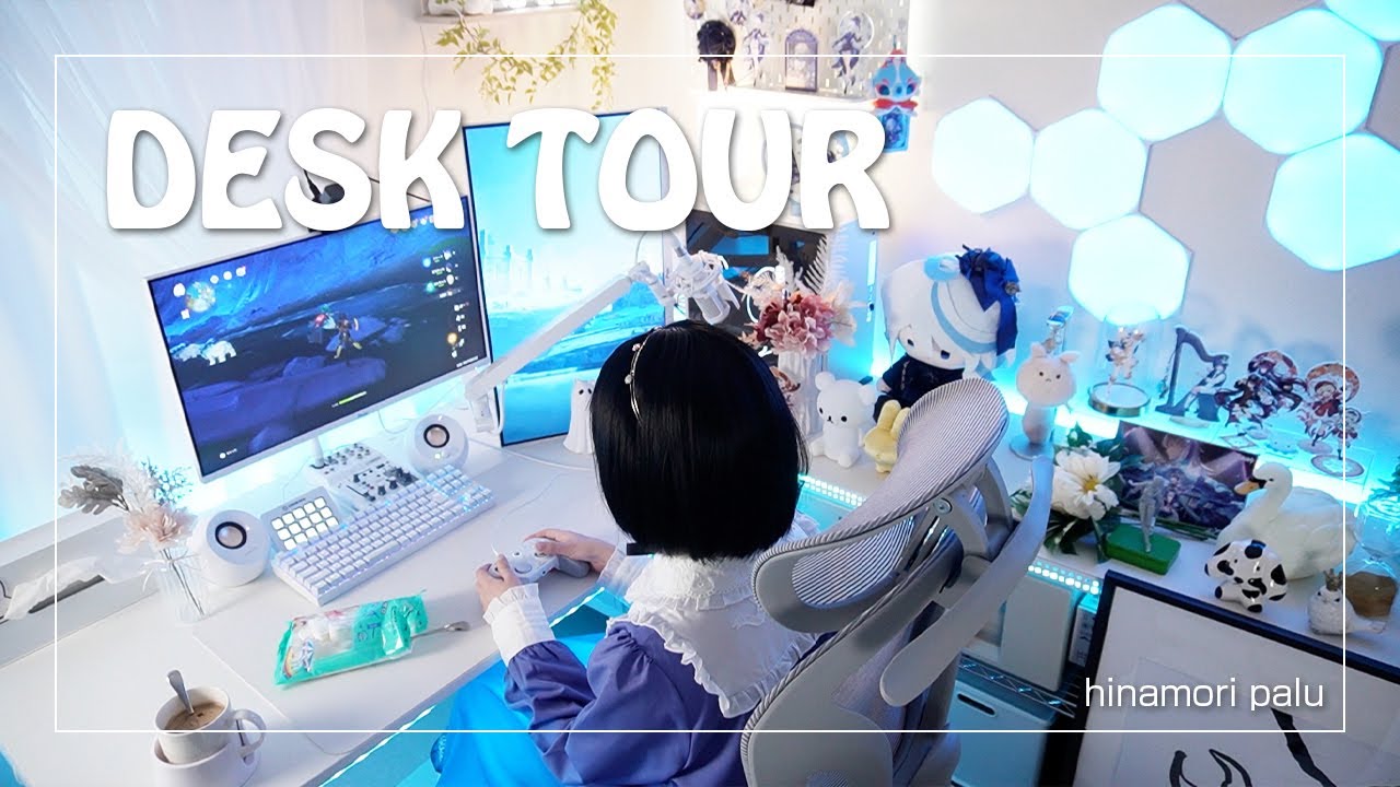 【デスクツアー】女子配信者の白いPCデスク環境｜愛用の自作PC・周辺機器等をご紹介