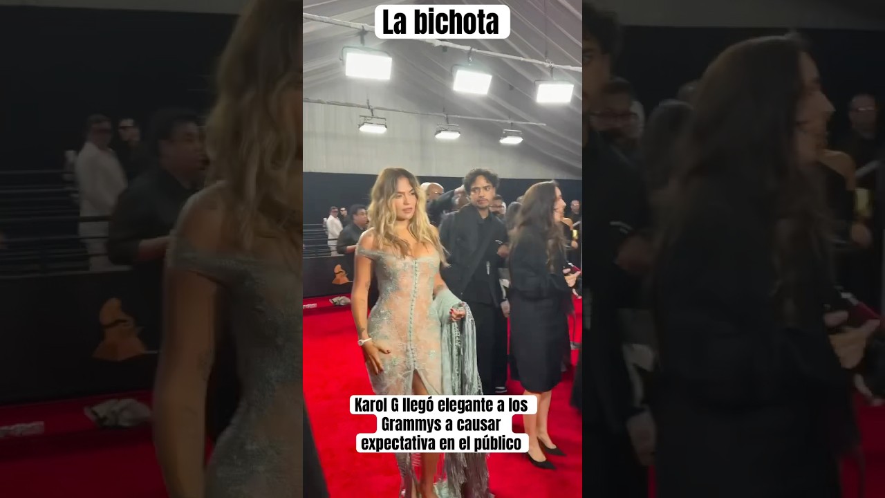 KAROL G LLEGÓ ELEGANTE A LOS GRAMMYS A CAUSAR EXPECTATIVA EN EL PÚBLICO 