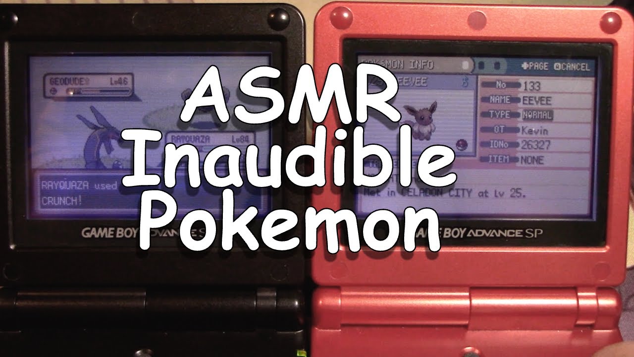 [ASMR] Quiet Inaudible Whispering: Pokemon GBA