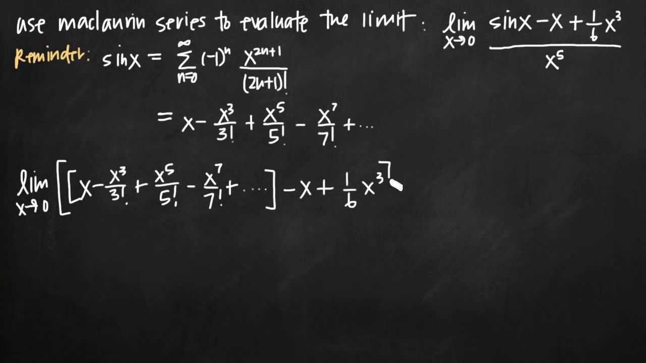 Ряд Маклорена для оценки предела (KristaKingMath)