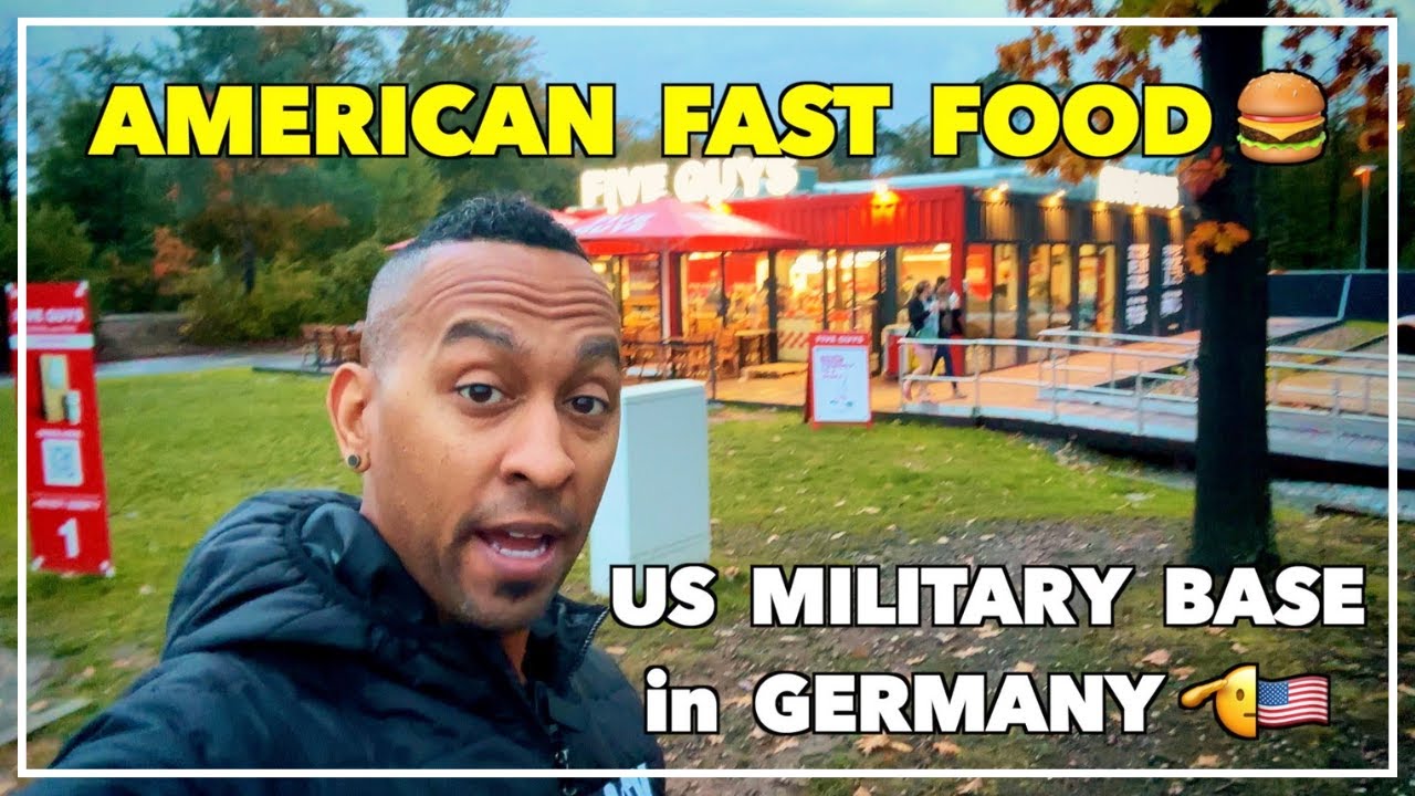 American Fast Food on US Military Bases Overseas: Five Guys at Ramstein Air Base (K Town) Germany!