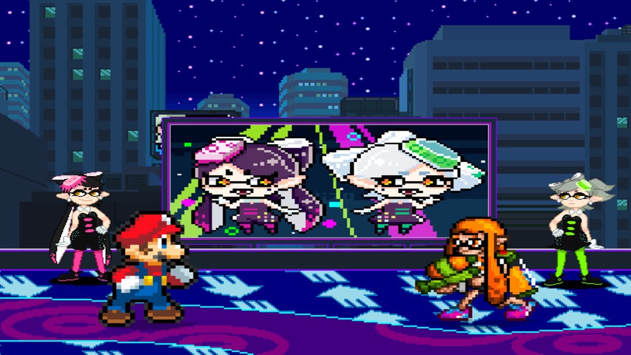 ADD004 MUGEN: Super Better Mario (Me) Vs Inkling Girl (GB Shades & thebestmlTBM, AI patched)