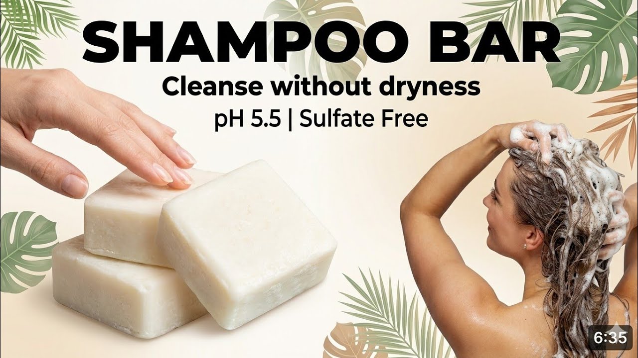 How to make Shampoo Bar at home | pH 5.5 Sulfate Free Shampoo bar | Skin Herb Lab
