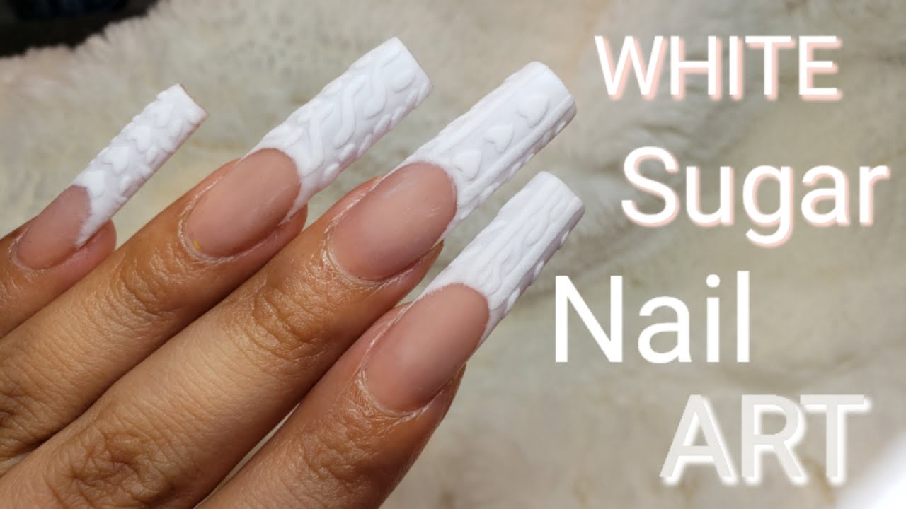 How To' Sweater White French Nail Art Tutorial | Como Hacer Efecto Sueter Paso a Paso | Beginners