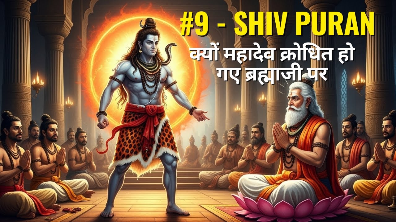🔱 Shiv Puran Episode - 9 |shiv Puran Rudrasahita| क्यों शिवजी क्रोधित हुए ब्रह्मा जी पर 🤔 #shivpuran