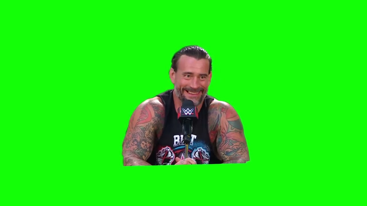 CM Punk laughing green screen