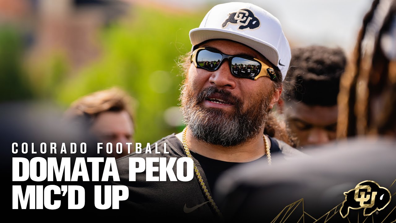 Colorado Football: Defensive Line Coach Domata Peko Amped Up During Fall Camp | Mic'd Up