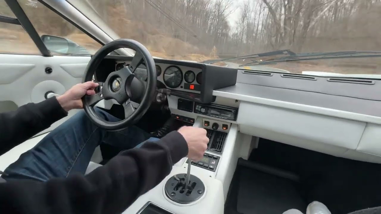 1989 Lamborghini Countach Spirited Back Road Drive