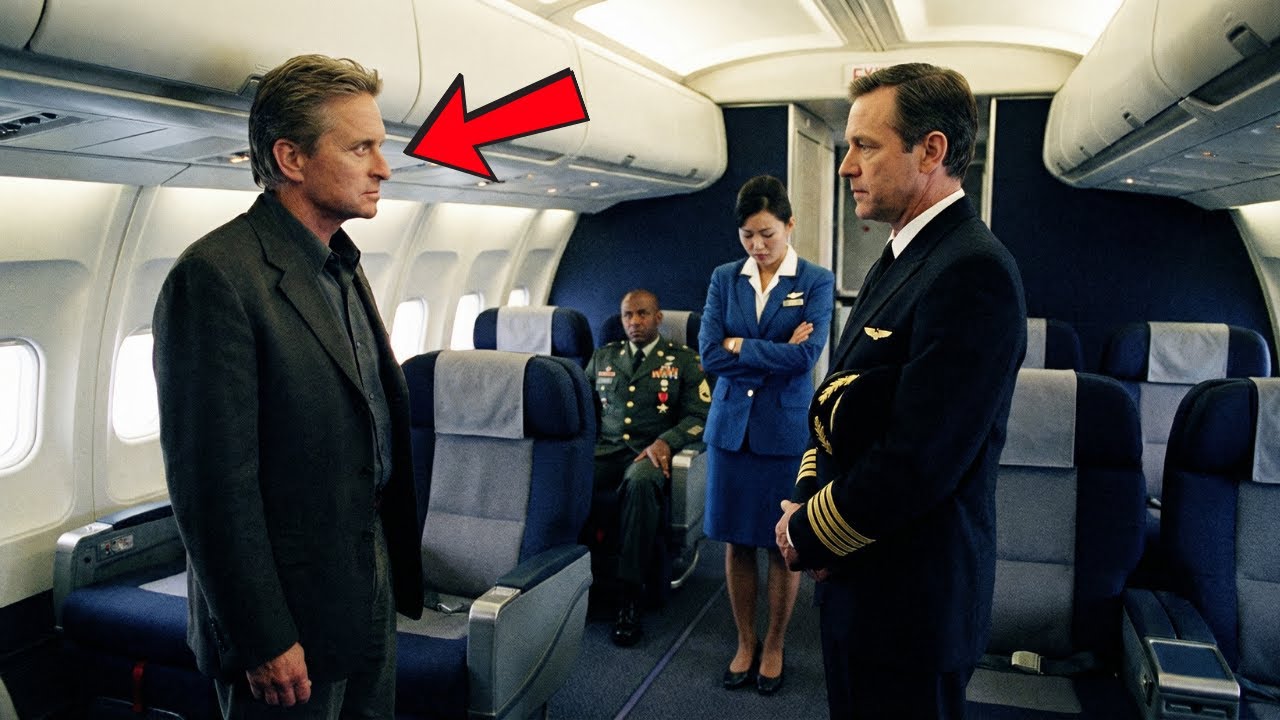 A Soldier Was DENIED a Bathroom on a Plane What Michael Douglas Did Made the Pilot Leave the Cockpit