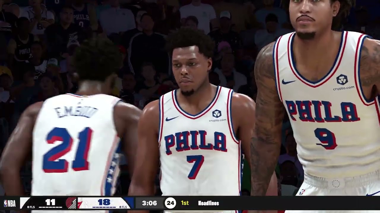 NBA 2K26 Геймплей: Портленд Трейл Блейзерс против Филадельфия 76ерс - (Xbox Series X) [4K60FPS]