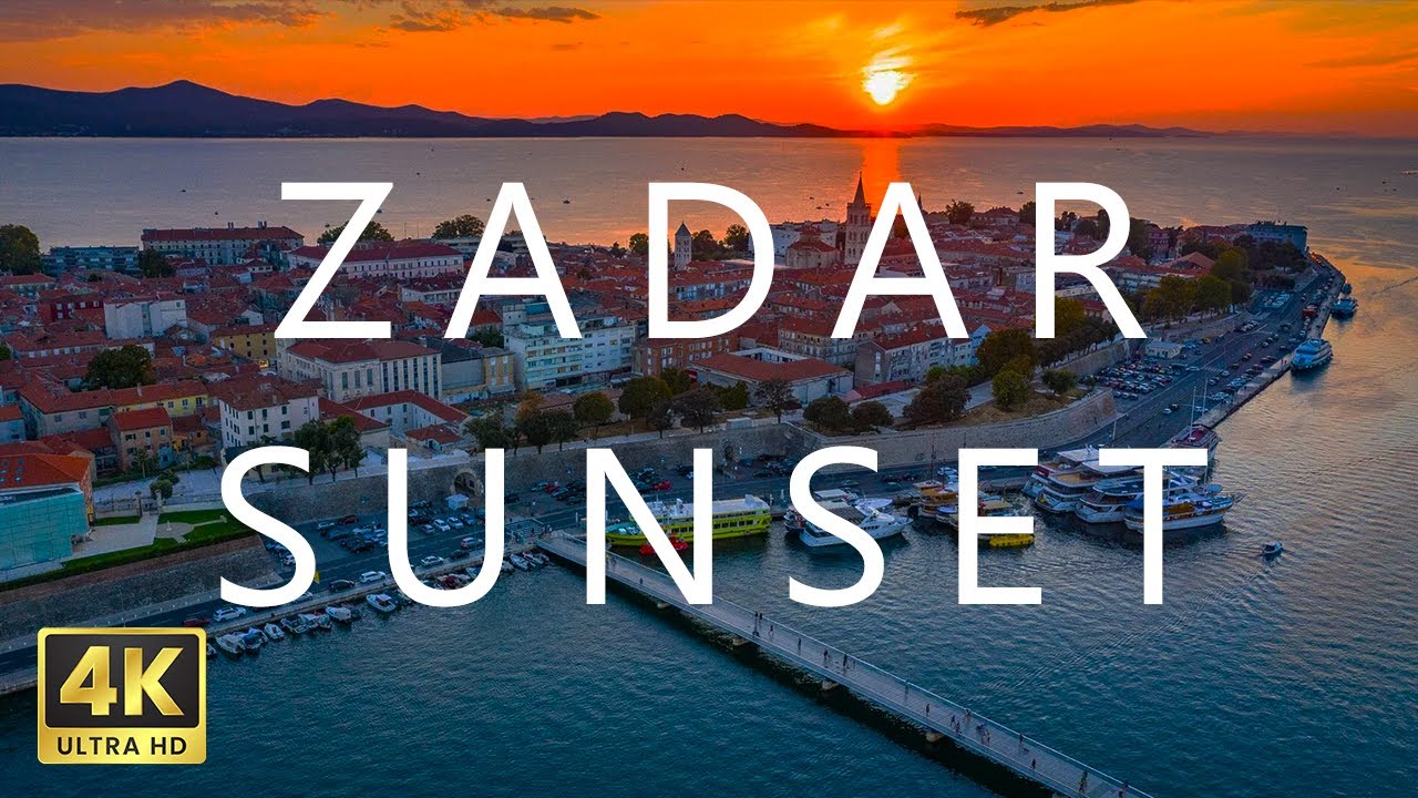 [4K] Croatia: Sunday ZADAR SUNSET - ambient sound