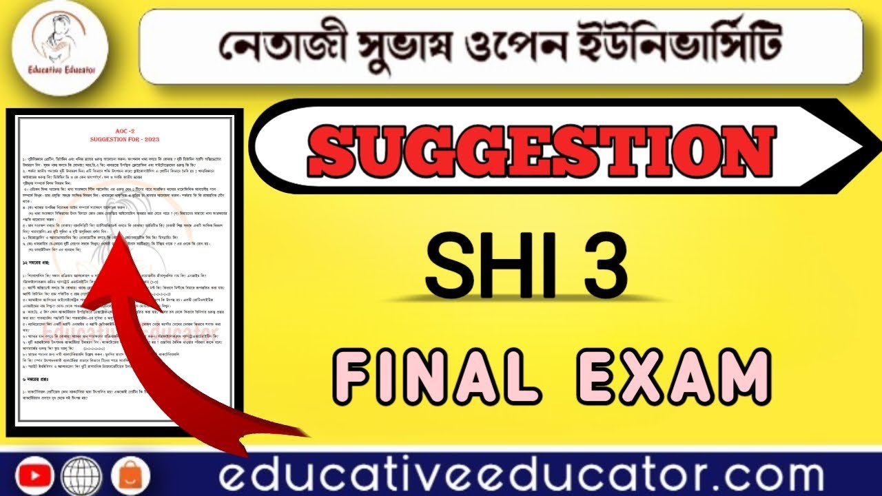 FINAL EXAM SUGGESTION 2023 /BDP SHI 3