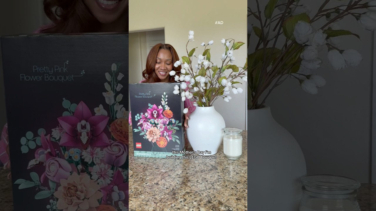 This @LEGO Pretty Pink Flower Bouquet is the perfect gift for Mother&rsquo;s Day. 🥰💕 #Ad #LEGOCollective