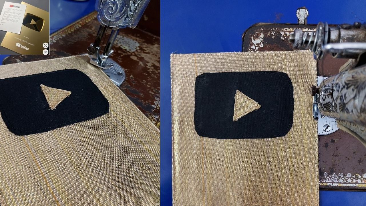 Struggling for Unique Sewing Projects? I Made a YouTube Gold Play Button Using Fabric & Stitching!