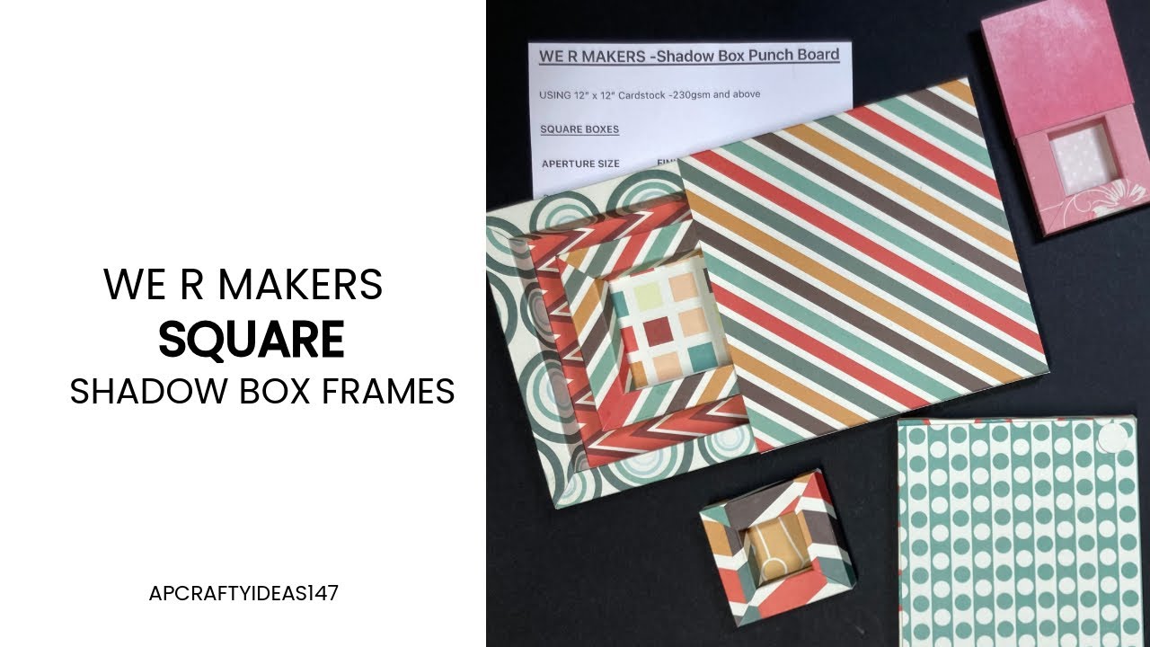 We R Makers Shadow Box Punch Board (Square) and Hinge Punch Set