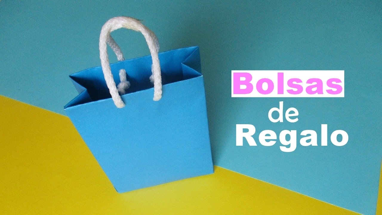 como hacer una bolsa de papel para regalo parte 1
