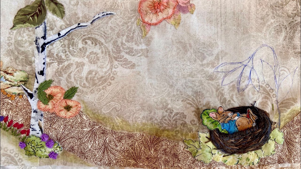 #roxysjournalofstitchery , Down The Garden Path -Tree and Nest Prompts finished
