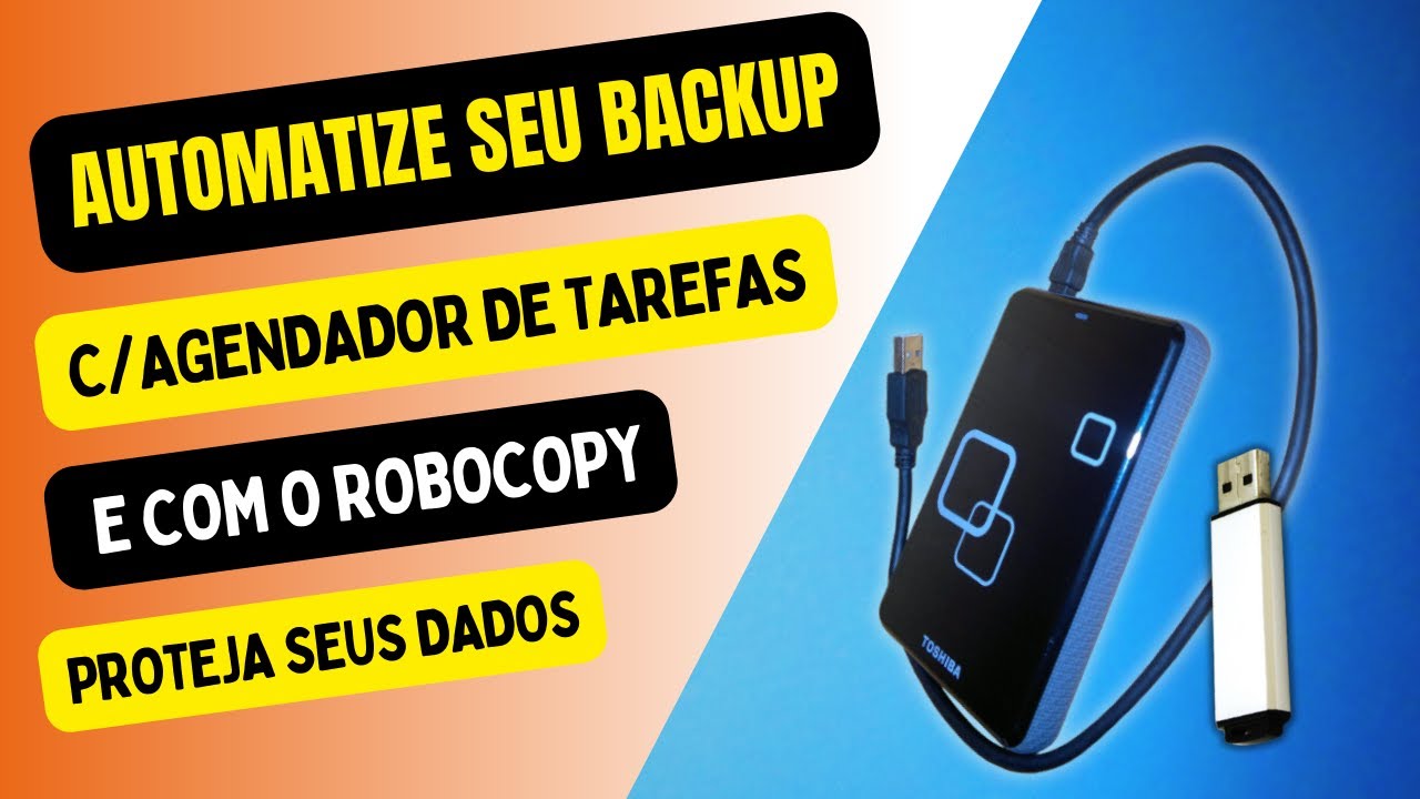 COMO AUTOMATIZAR SEU BACKUP C/ROBOCOPY E O AGENDADOR DE TAREFAS #backup #robocopy #automação