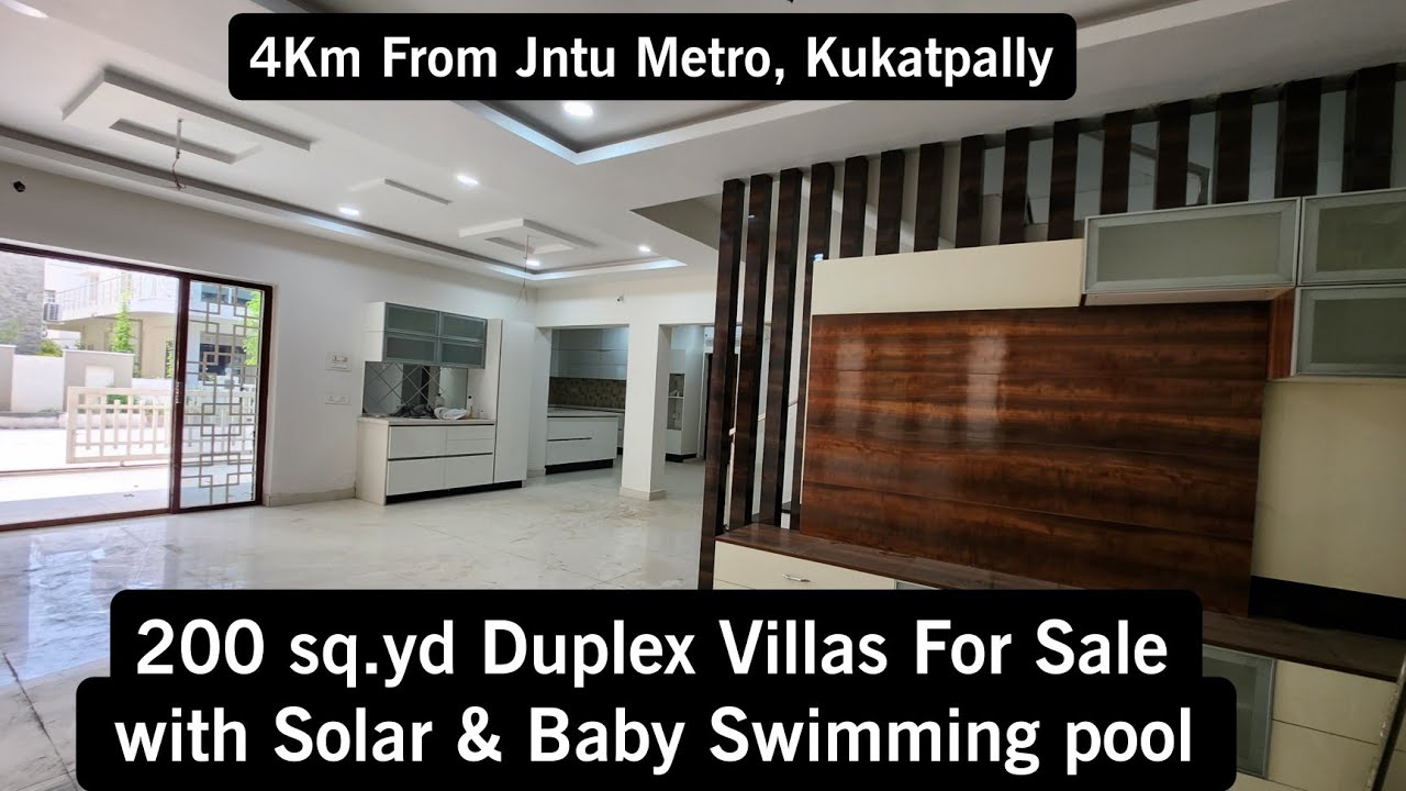 East || Furnished Villa for sale in Gated Community Nizampet Hyderabad || Swimming Pool, Solar
