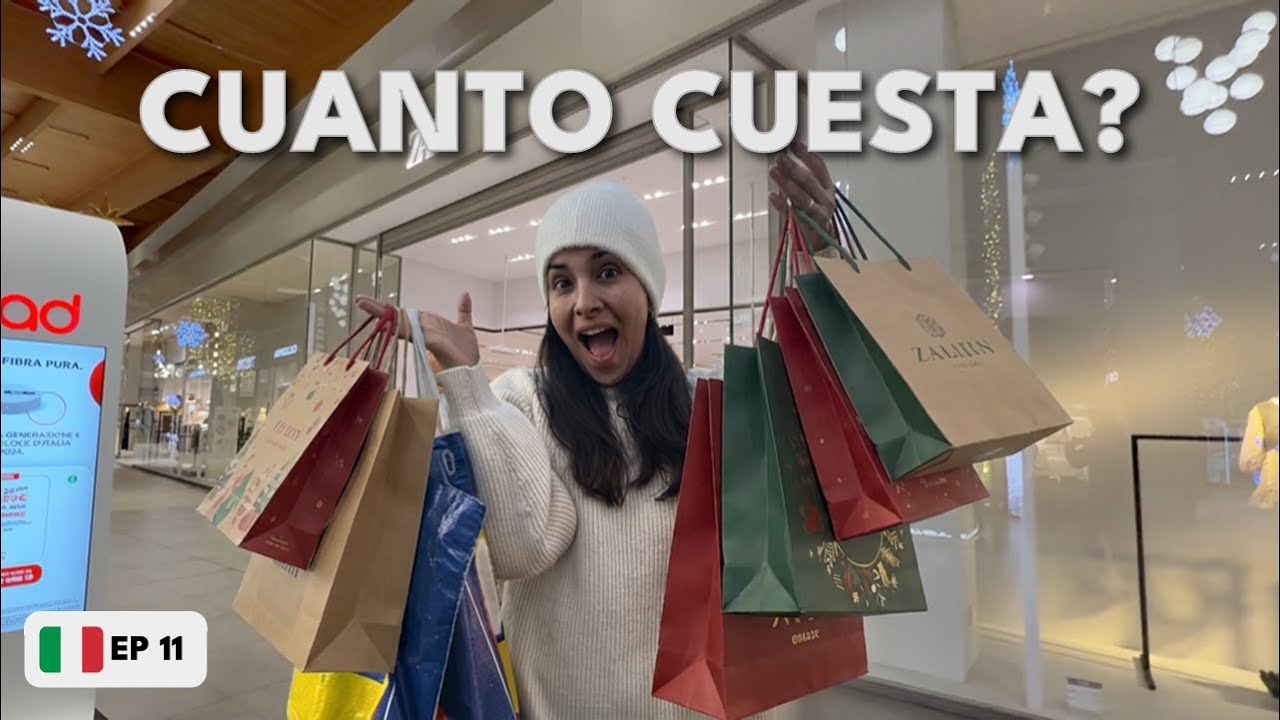 😱¿CUANTO CUESTA VESTIRSE en ITALIA en NAVIDAD? 🇮🇹 ASÍ son los SHOPPINGS 🎄