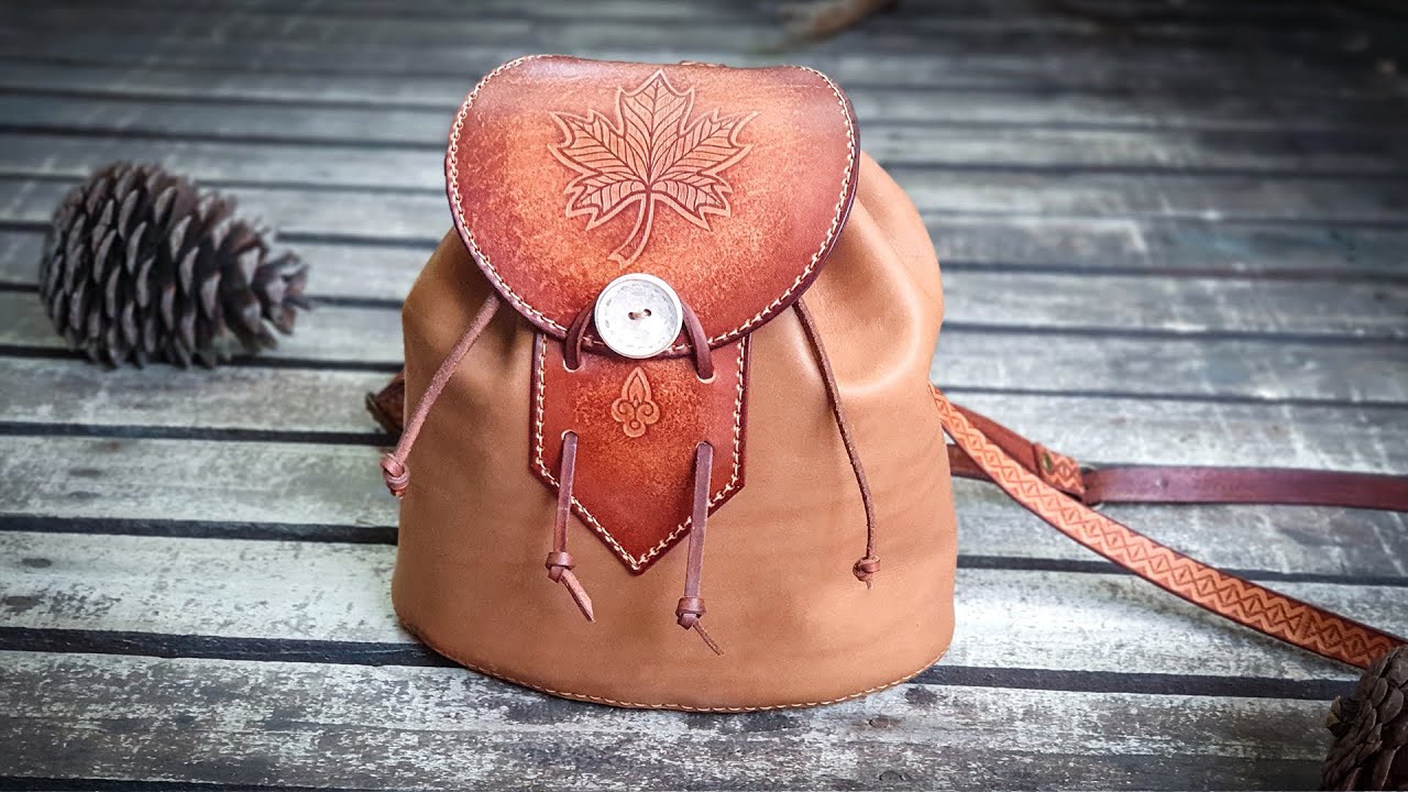 How to Make a LEATHER Pouch Backpack | PDF Leather  Pattern